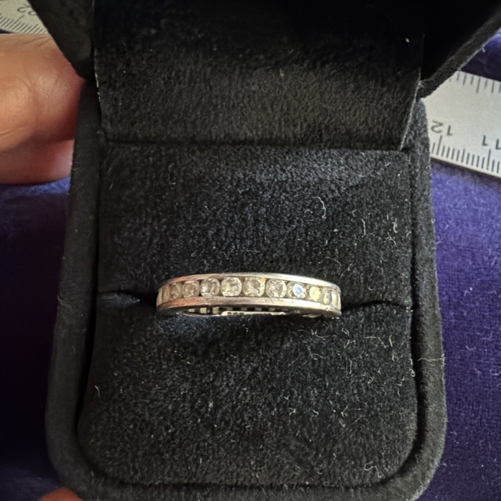 NVC Sterling Silver 925 CZ Infiniti Band Ring Size 7.5